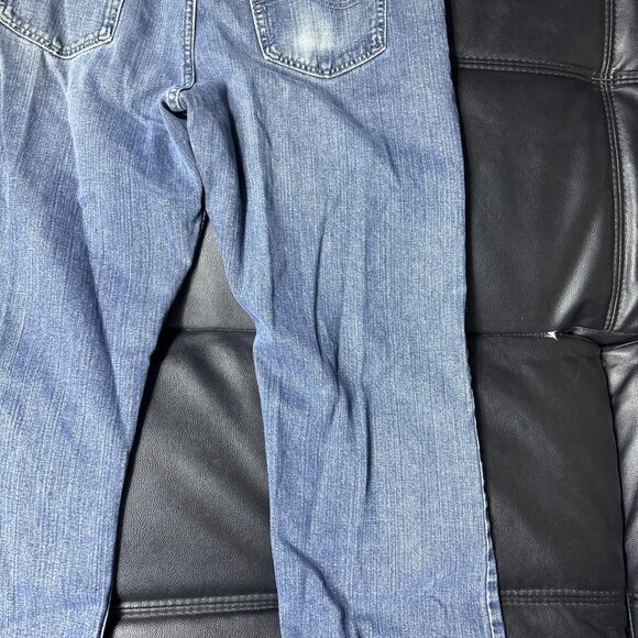 Lee Men's Straight Leg Jeans Blue Denim Light Wash Regular Fit 5-Pockets - Picture 8 of 16